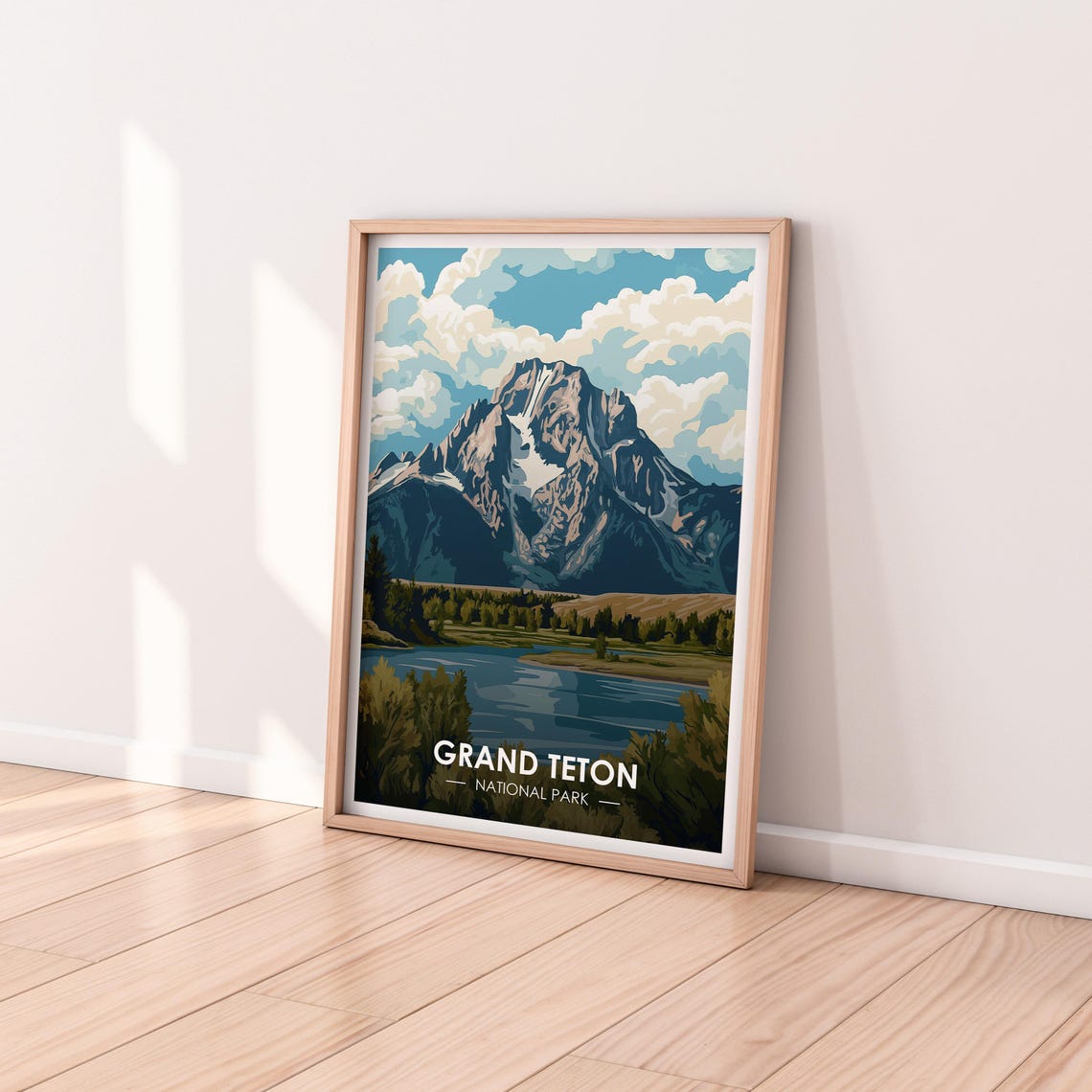 Grand Teton National Park Poster Wyoming Travel Poster Premium Print Grand Teton Print Travel Home Dcor - Image 2