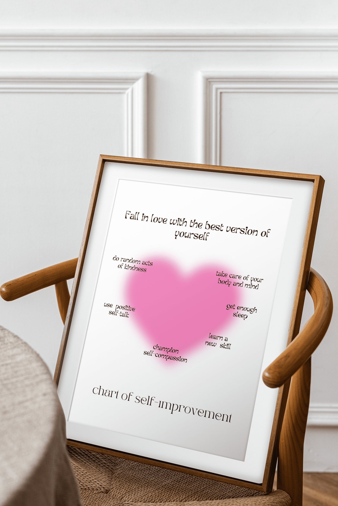 Love Yourself Self Improvement Aura Poster Spiritual Gradient Print Affirmation Wall Art Aura Wall Art Trendy Decor - Image 2
