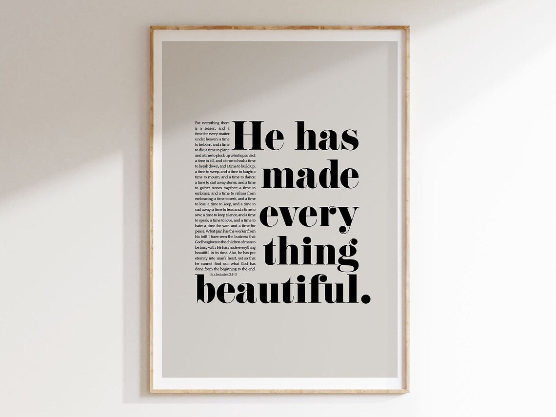Ecclesiastes 3:11 Scripture Art Print, Bold Verse - Image 4
