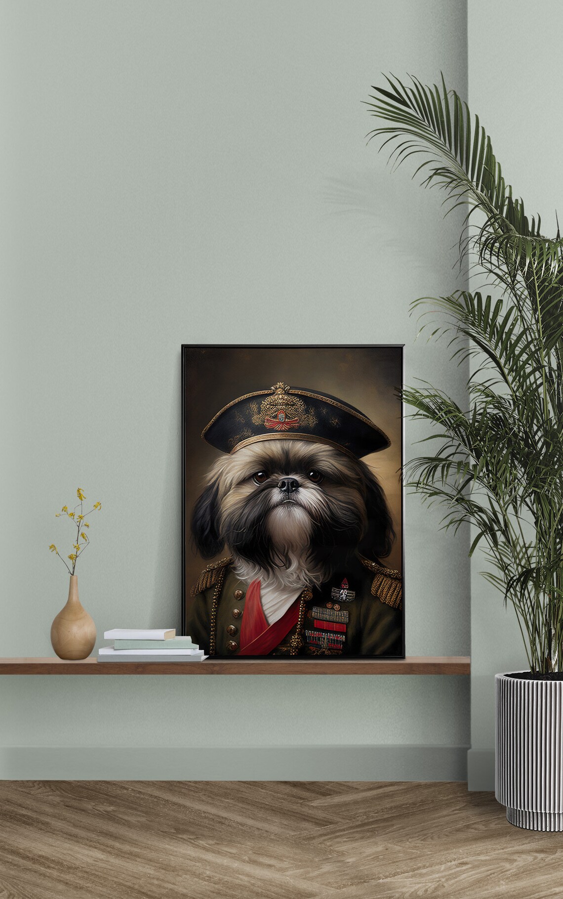 Portrait Of A Shih Tzu In Military Uniform - Image 2