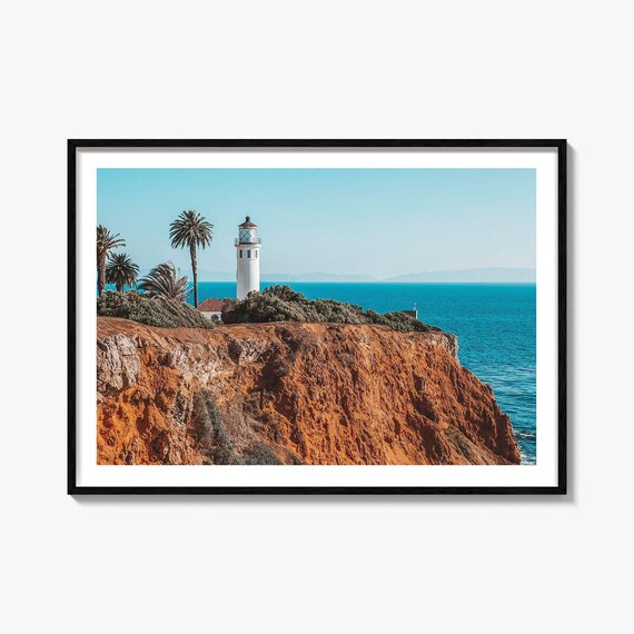 Point Vicente Lighthouse Rancho Palos Verdes Ocean Cliff Poster