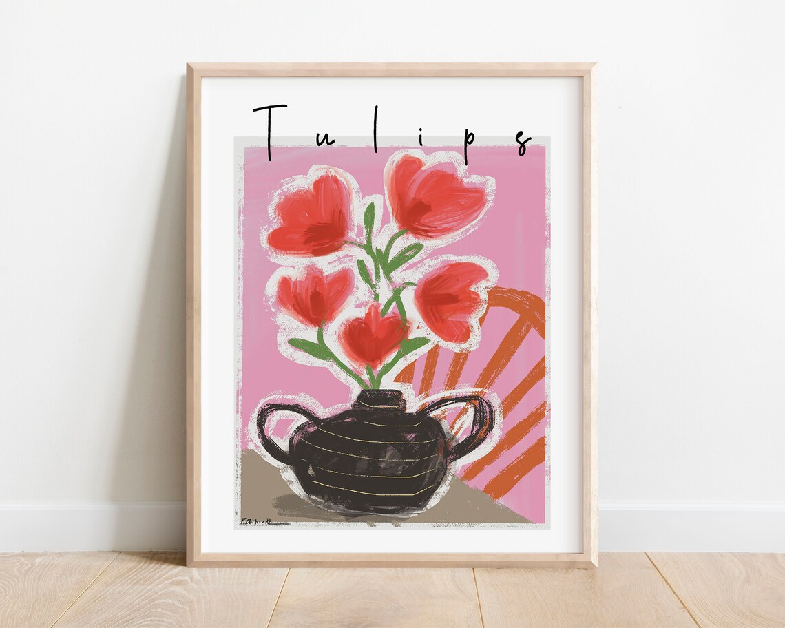 Tulips Botanical Art Print by Pascale Berkowitz - Image 3