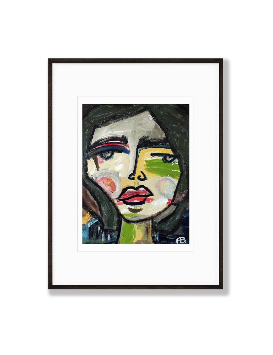 Sophia Portrait Art Print, Abstract Figure Study - Image 3