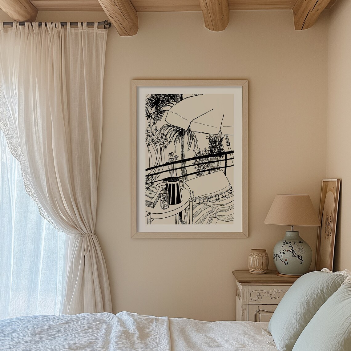 Casa Cubista Beach Vacation Art Print, Pascale Berkowitz