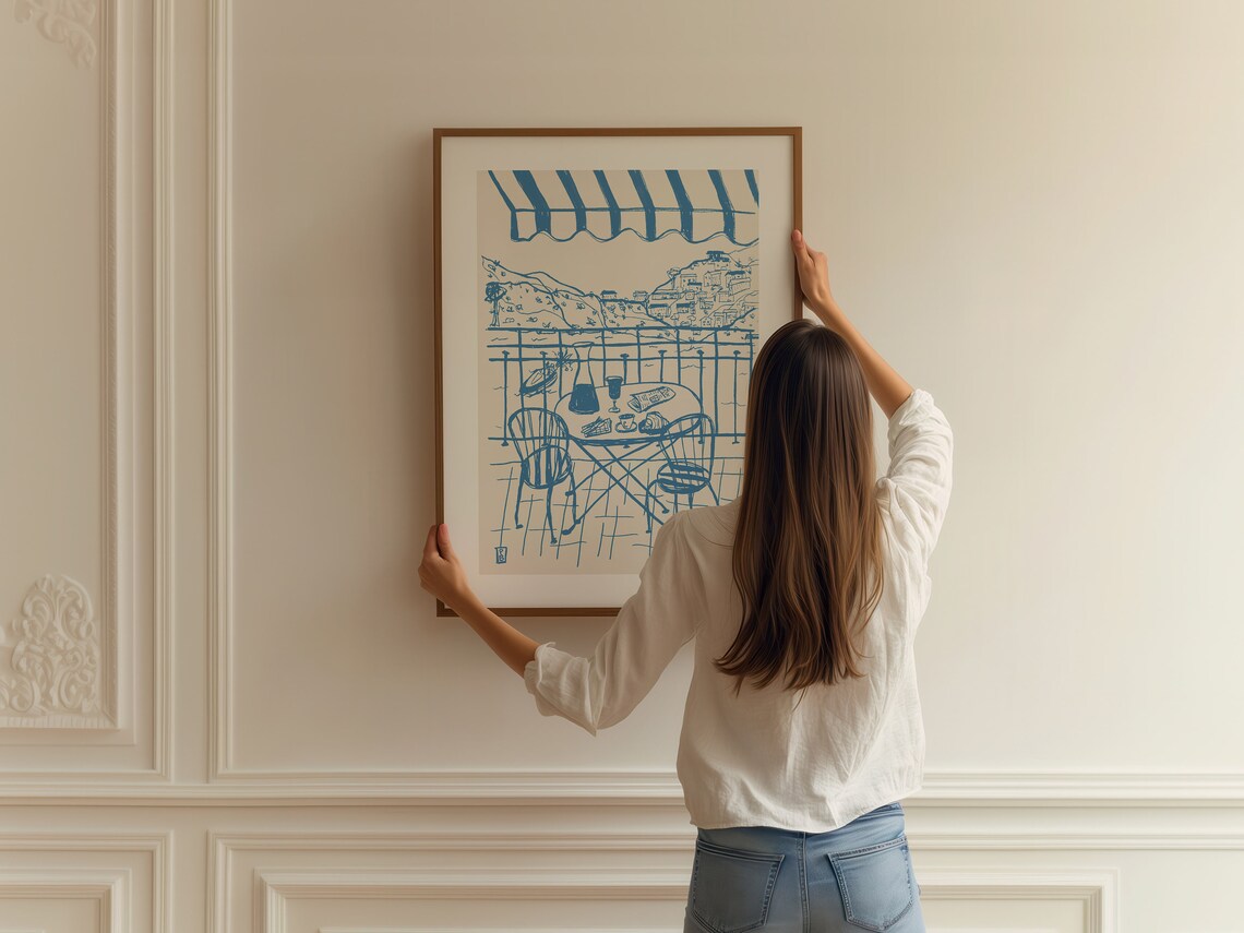 Positano Italy Minimalist Travel Poster Art Print