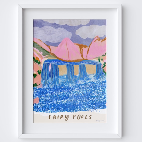 Fairy Pools Isle Of Skye Landmark Travel Poster