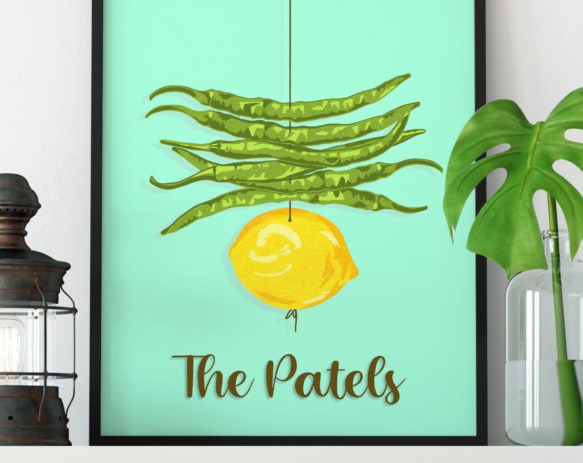 Najaarnazaar Mint Indian Desi Art Print