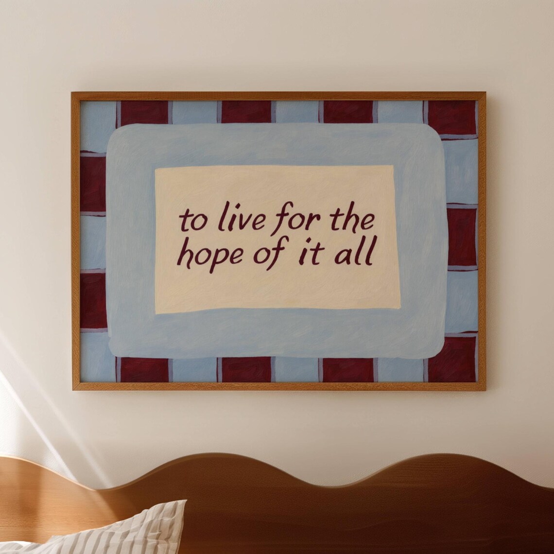 To Live For The Hope Of It All Quote Poster, Mid-Century Retro