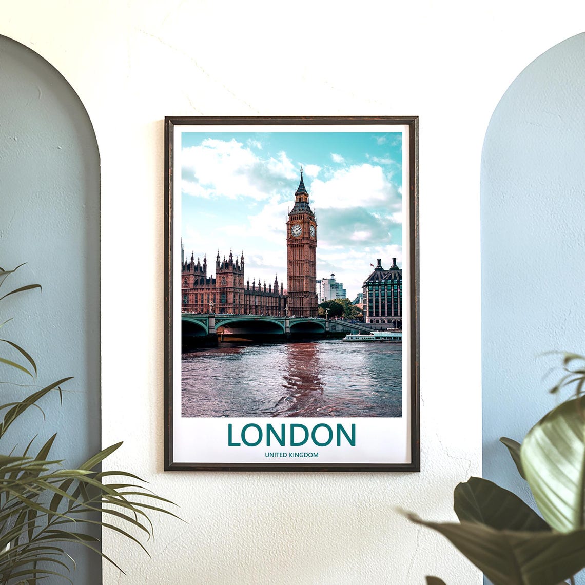 London Big Ben Westminster Bridge River Thames Daytime Poster - Image 3