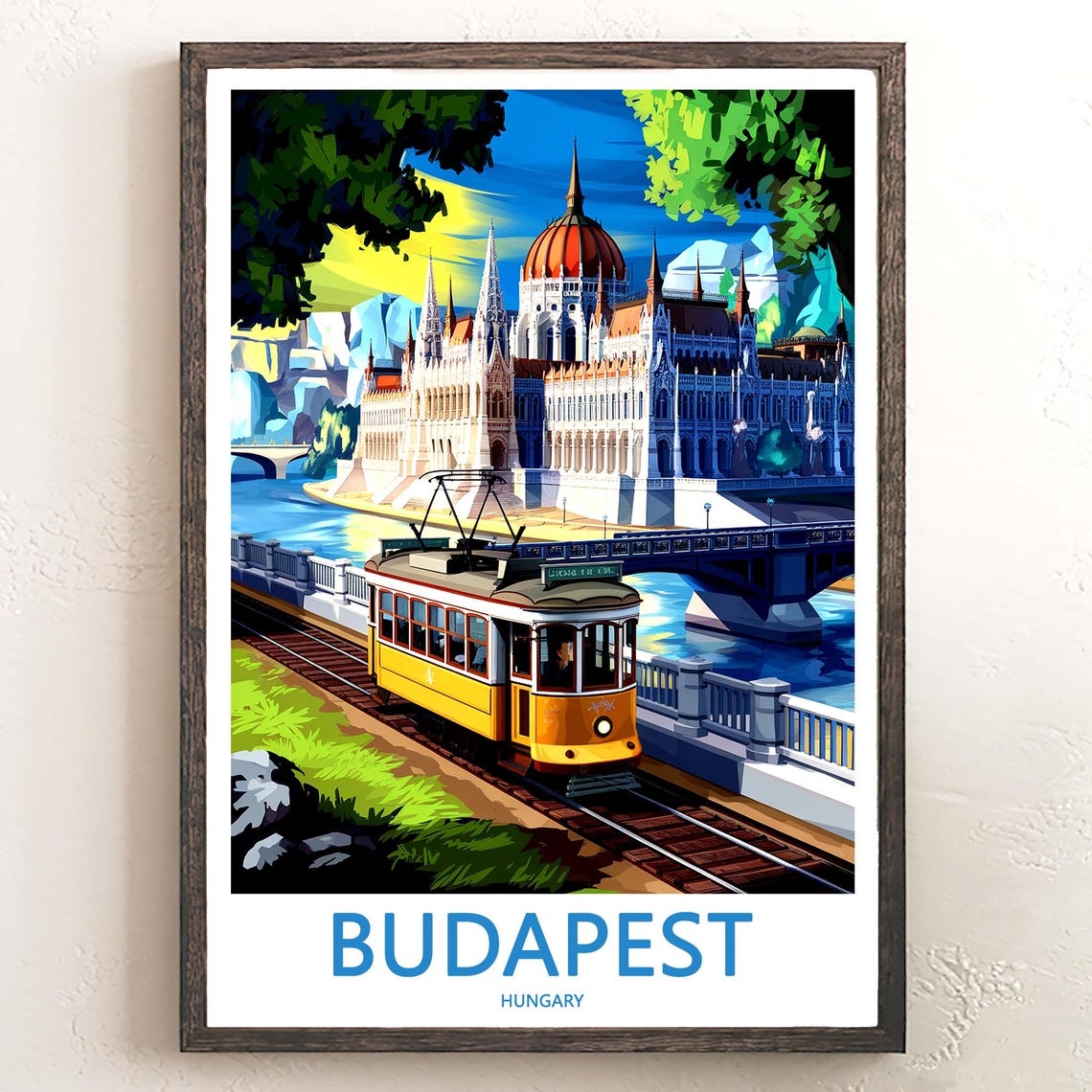 Budapest Hungary Parliament Pink Sunset With Danube Boats Poster
