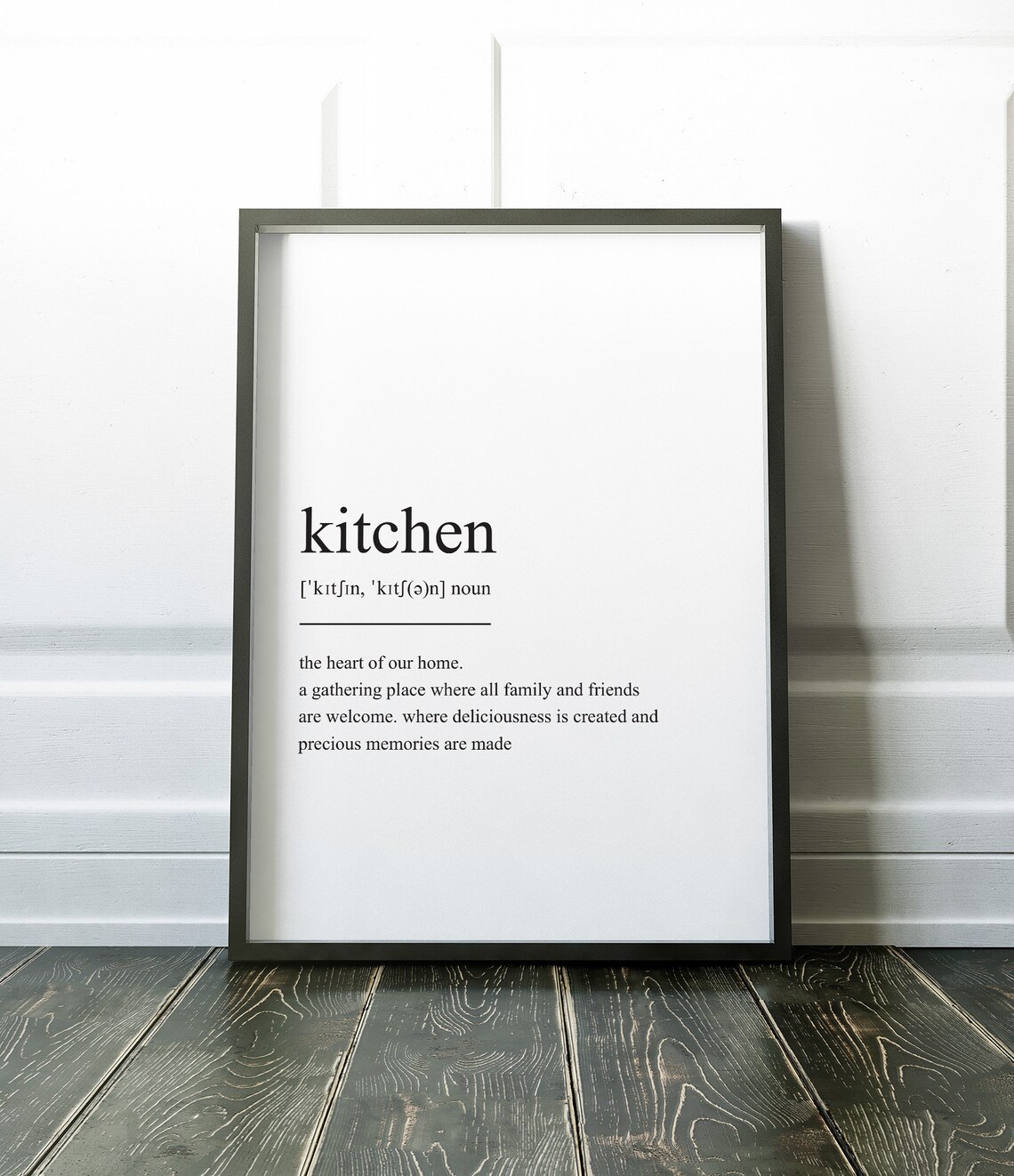 Kitchen Print Definition Quote, Minimalist Scandi Art Print