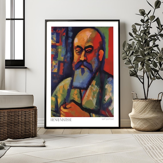 Henri Matisse Style Self Portrait Fauvist Bold Color Art Poster