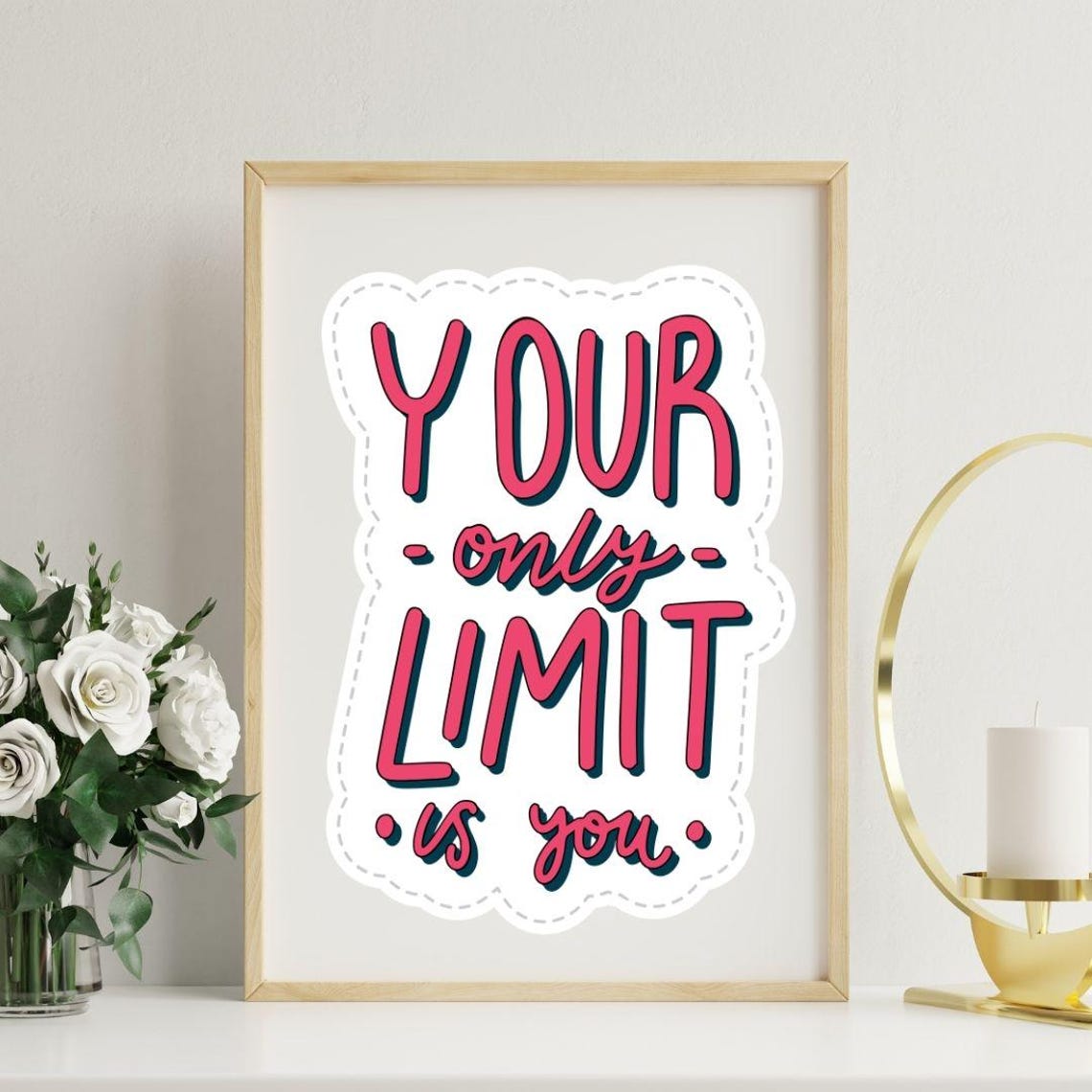 Your Only Limit Is You Motivational Print Trendy Prints Wall Home Decorprintable Home Decor