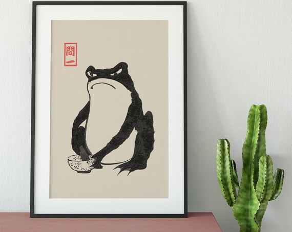 Japanese Frog Painting, Matsumoto Hoji Frog Art Print