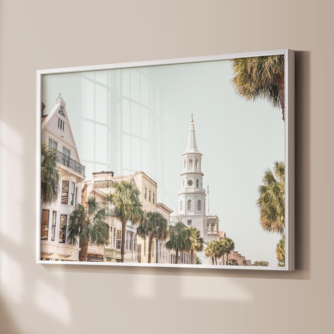 Charleston Broad Street Travel Poster, Southern Decor