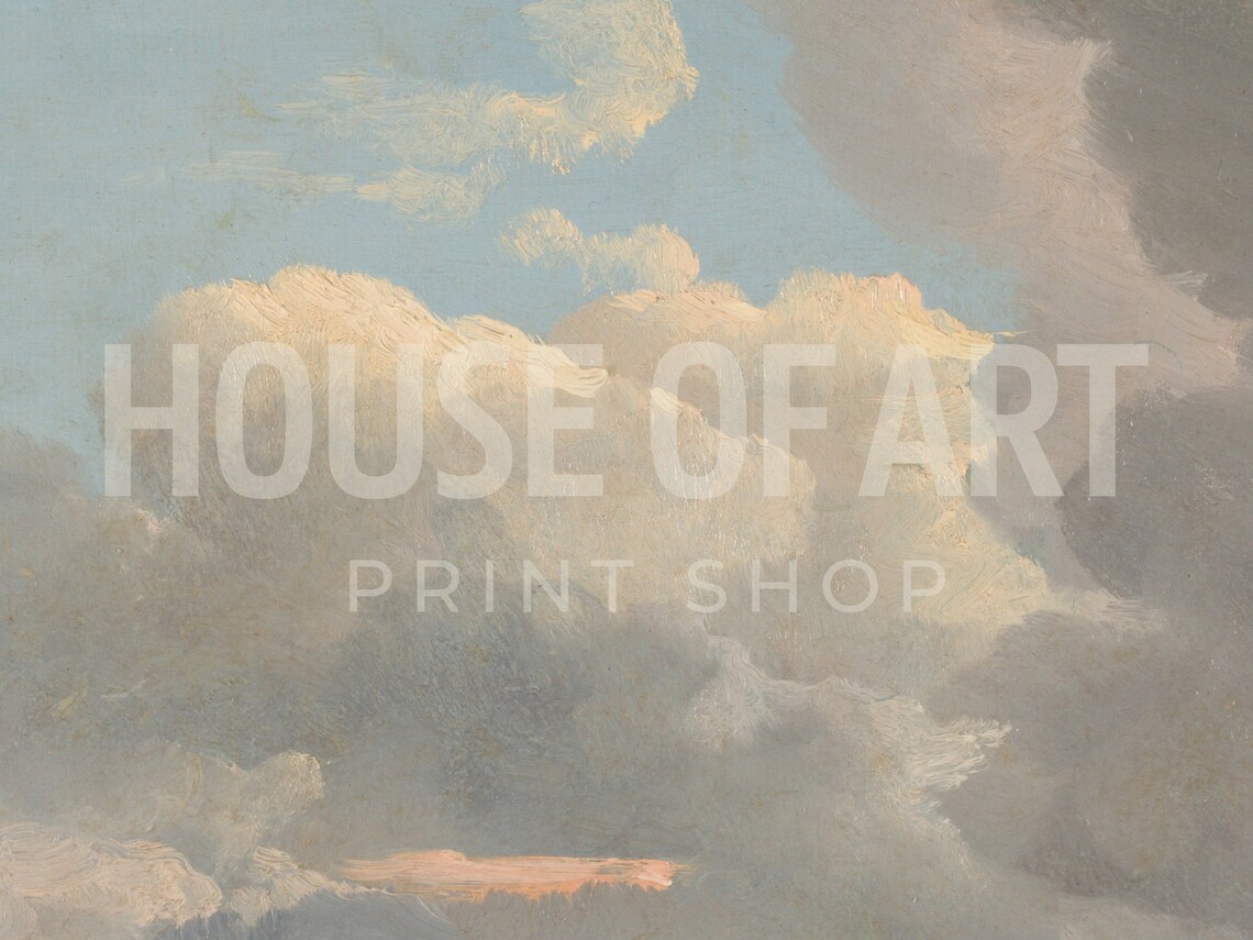 Cloud Frame Vintage Sunset Farmhouse Art Print - Image 2