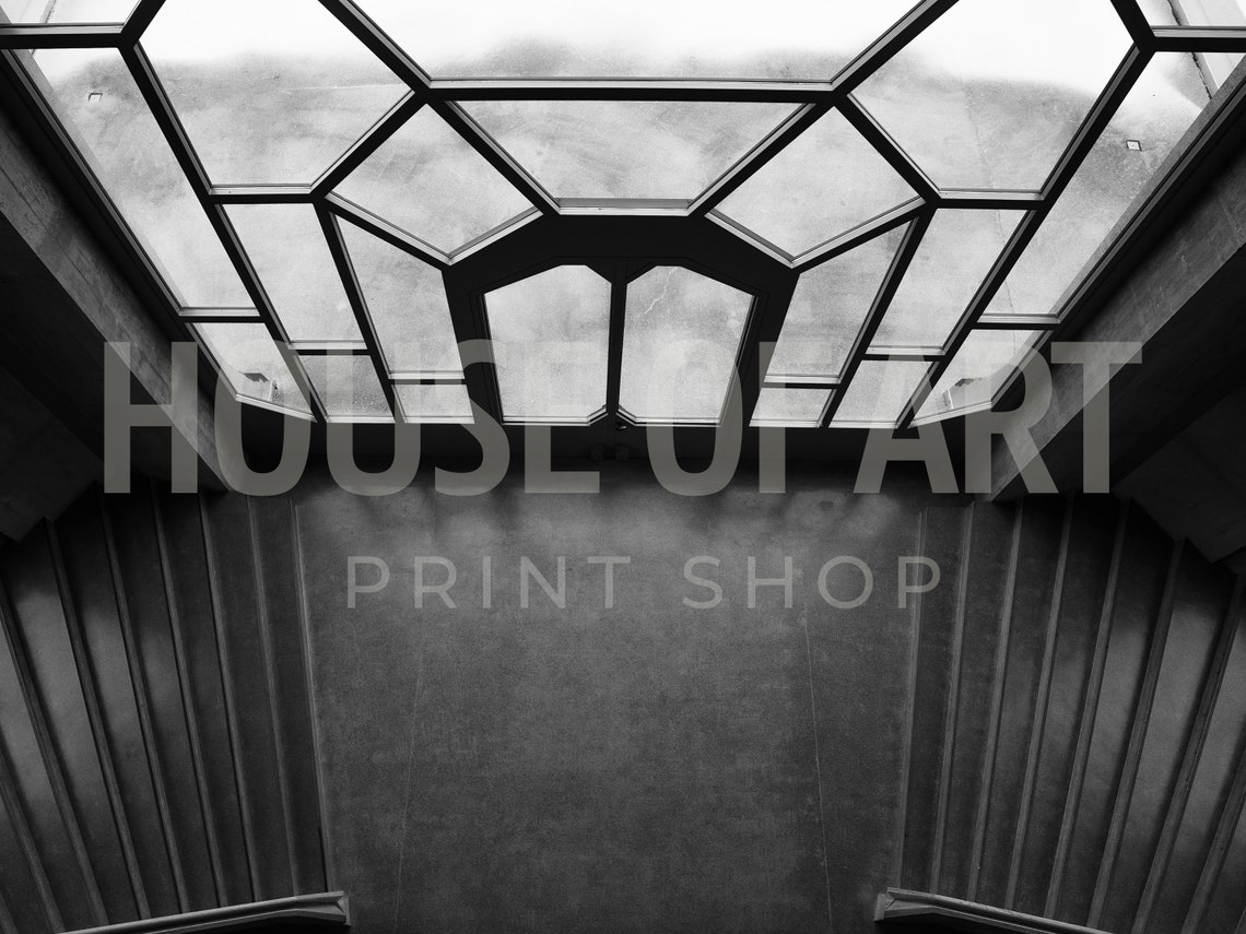 Frame Tv Art Modern Architecture Photography Geometric Contemporary Interior Design Black White Goetheanum - Image 2