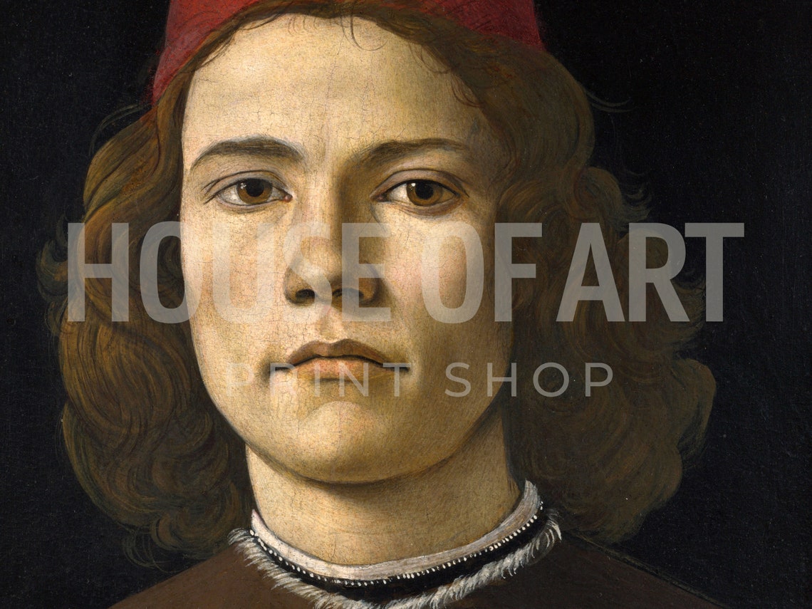 Frame Tv Art Vintage Portrait Of A Young Man Oil Painting Beautiful Antique Male Artwork Luminescent Boy Classic Print - Image 2