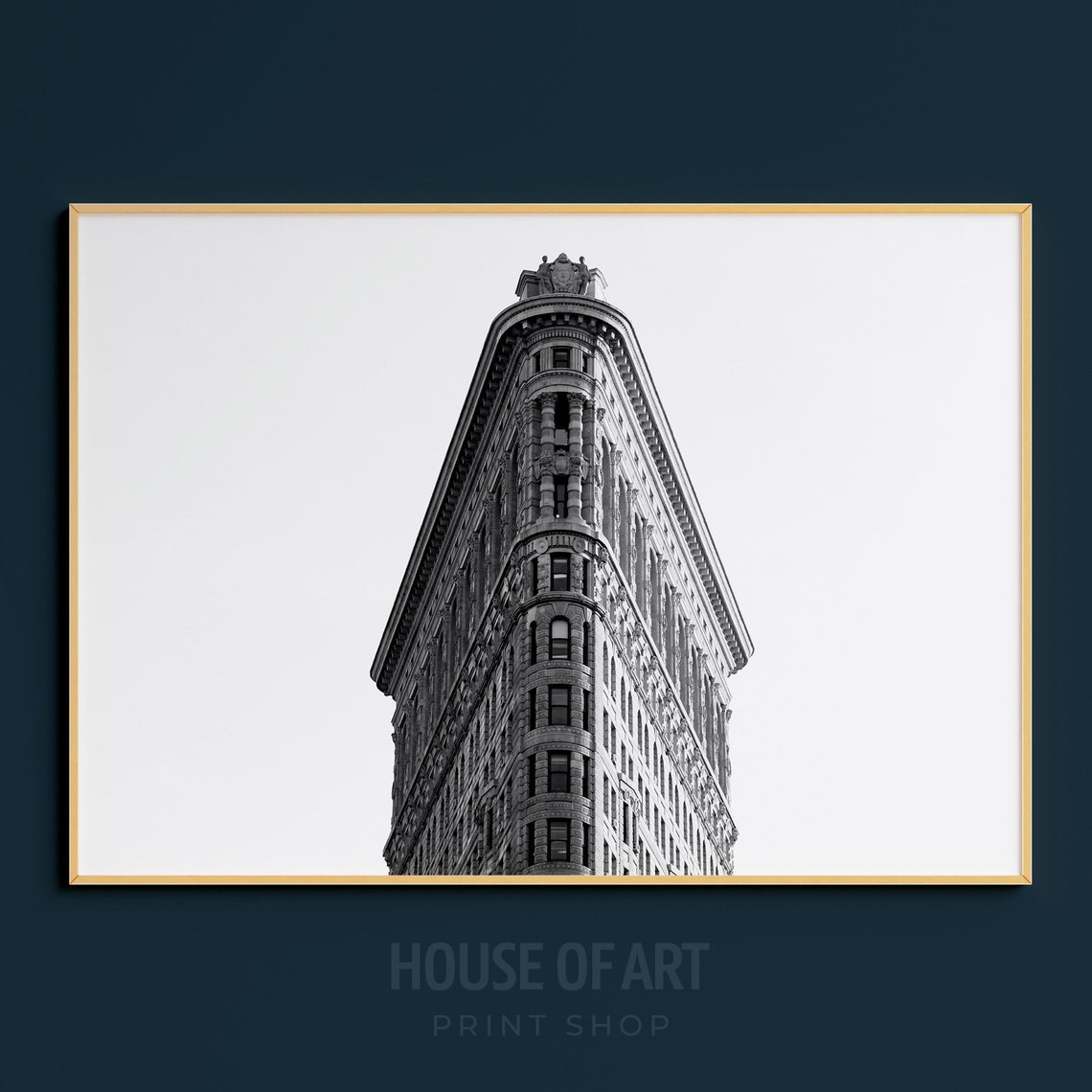 Flatiron Building New York City Black White Architecture Poster - Image 3