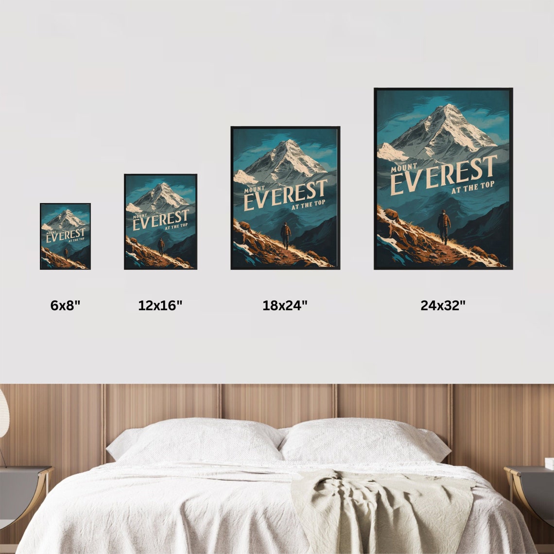 Mount Everest Summit Ridge Climber Mountain Adventure Vintage Poster - Image 4