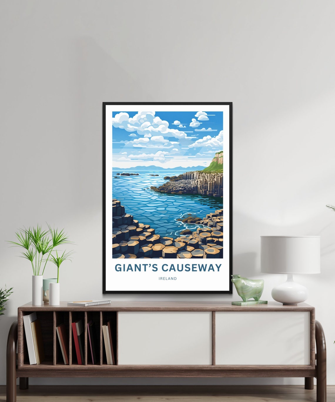 Giant's Causeway Ireland Hexagonal Basalt Columns Coast Custom Poster - Image 2