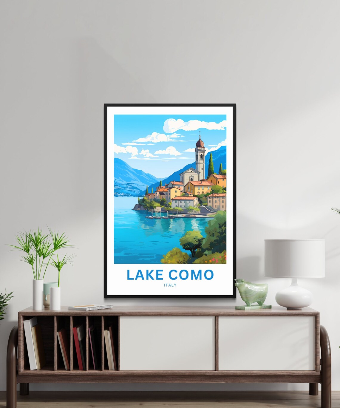 Personalized Lake Como Travel Poster, Italy Present - Image 2