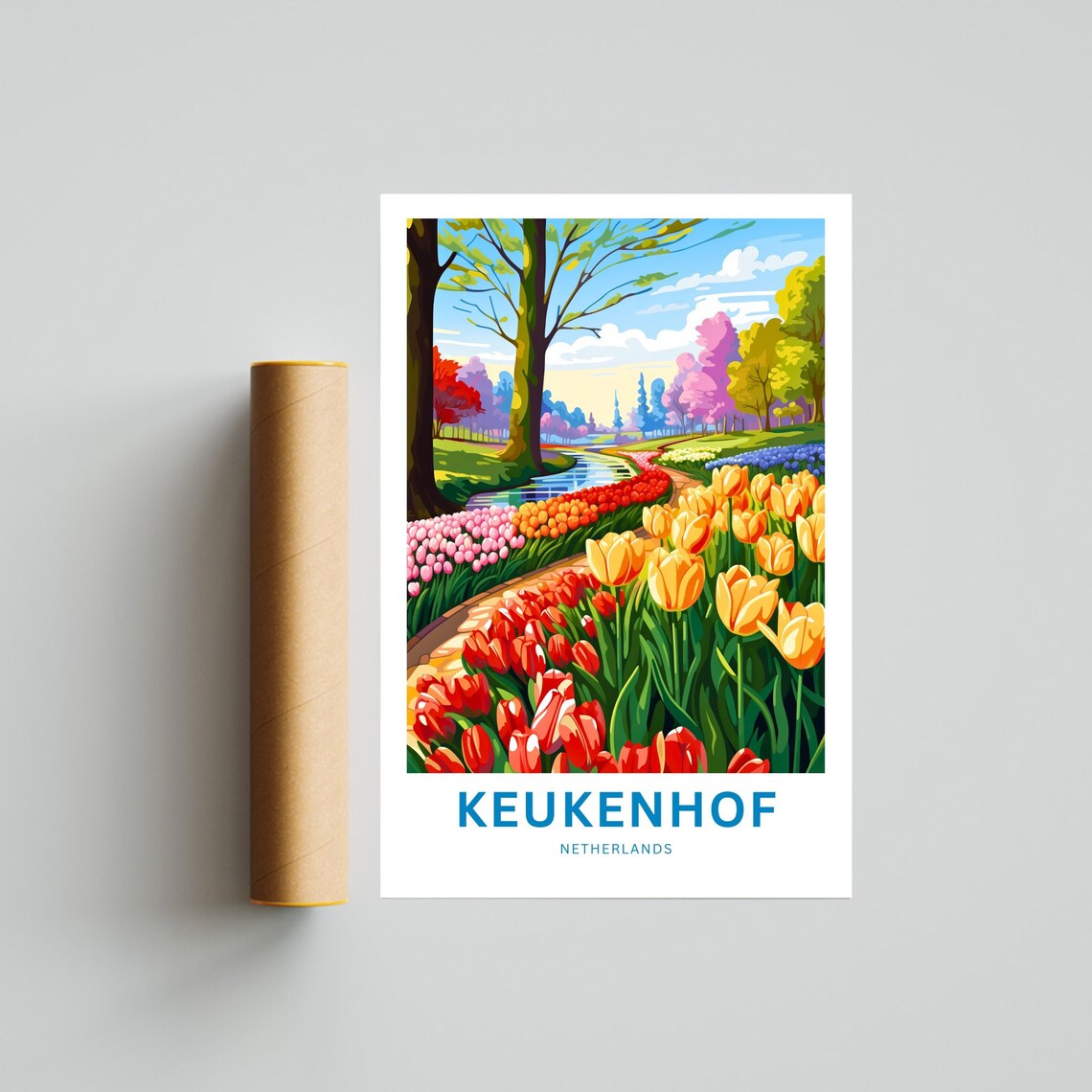 Keukenhof Travel Poster, Netherlands Wall Art - Image 4