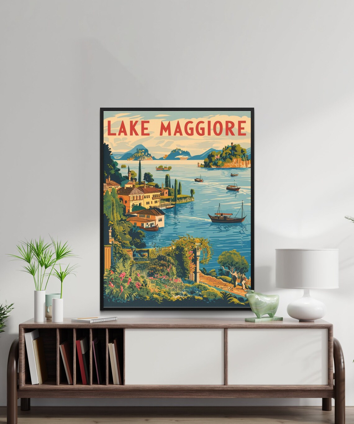 Lake Maggiore Vintage Travel Poster, Italy Art Print - Image 2