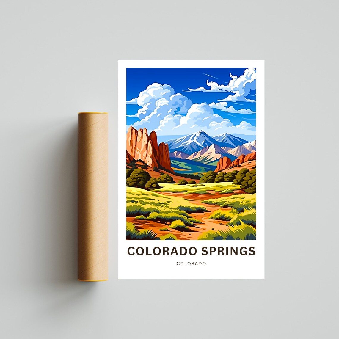 Colorado Springs Travel Poster, Colorado Wall Art - Image 2
