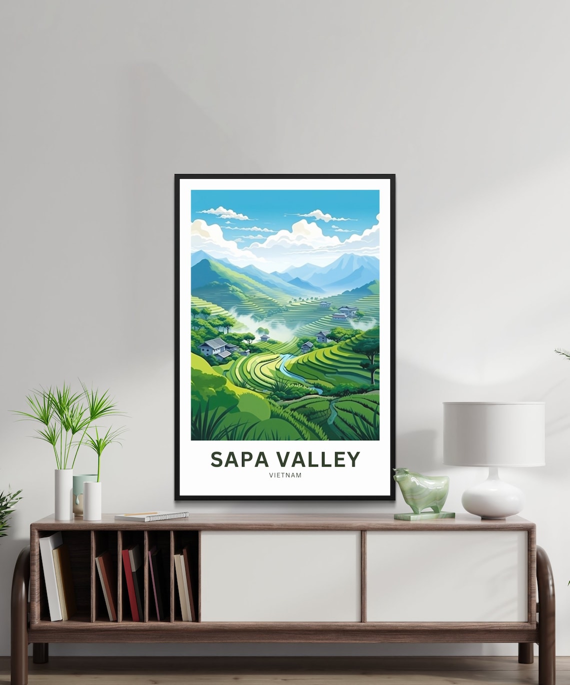 Sapa Valley Vietnam Rice Terraces Personalized Travel Poster - Image 2
