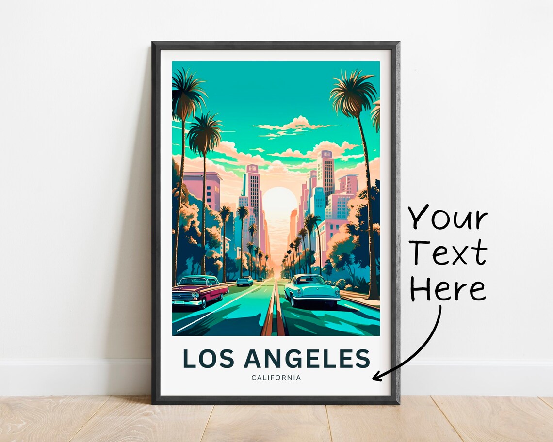 Custom Los Angeles Travel Print - Personalized