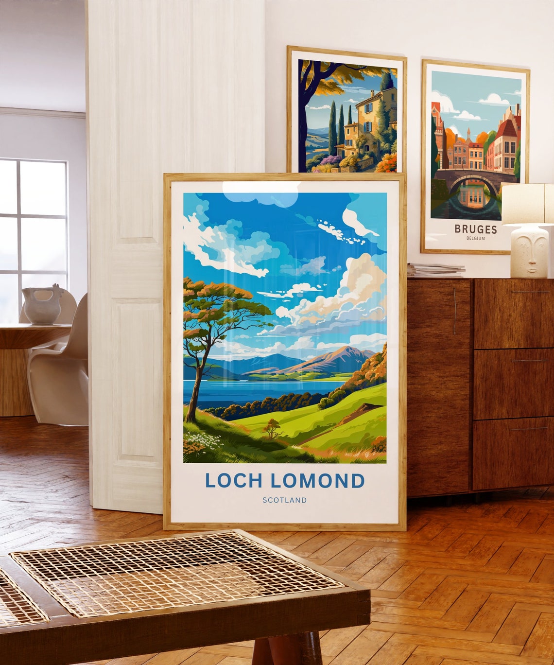 Personalized Loch Lomond Scotland Emerald Hillside View Poster - Image 5