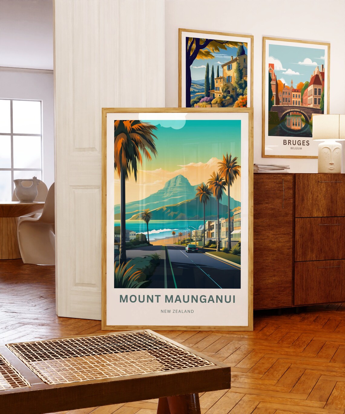 Mount Maunganui New Zealand Personalized Beach Road Sunset Poster - Image 5
