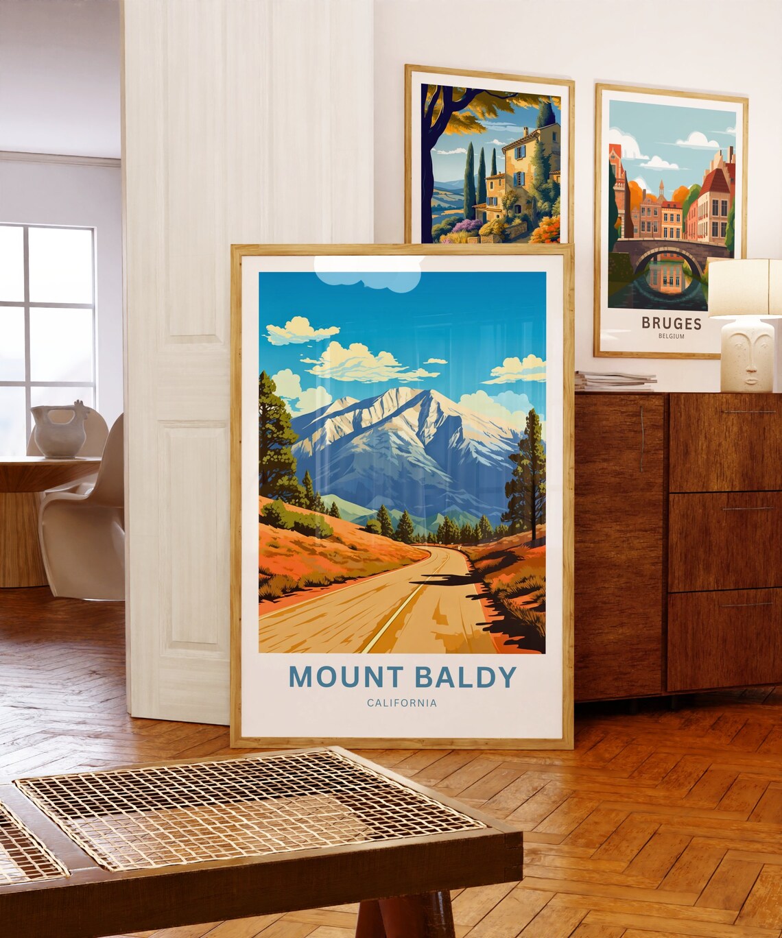 Mount Baldy California Snowy Peak Road Personalized Travel Poster - Image 5