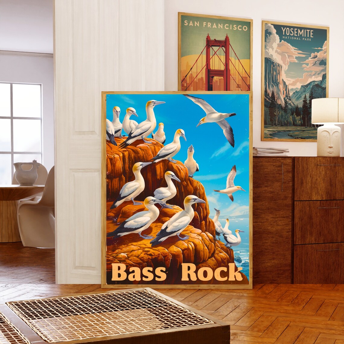 Bass Rock Scotland Gannet Colony Cliffs Vintage Travel Poster - Image 5