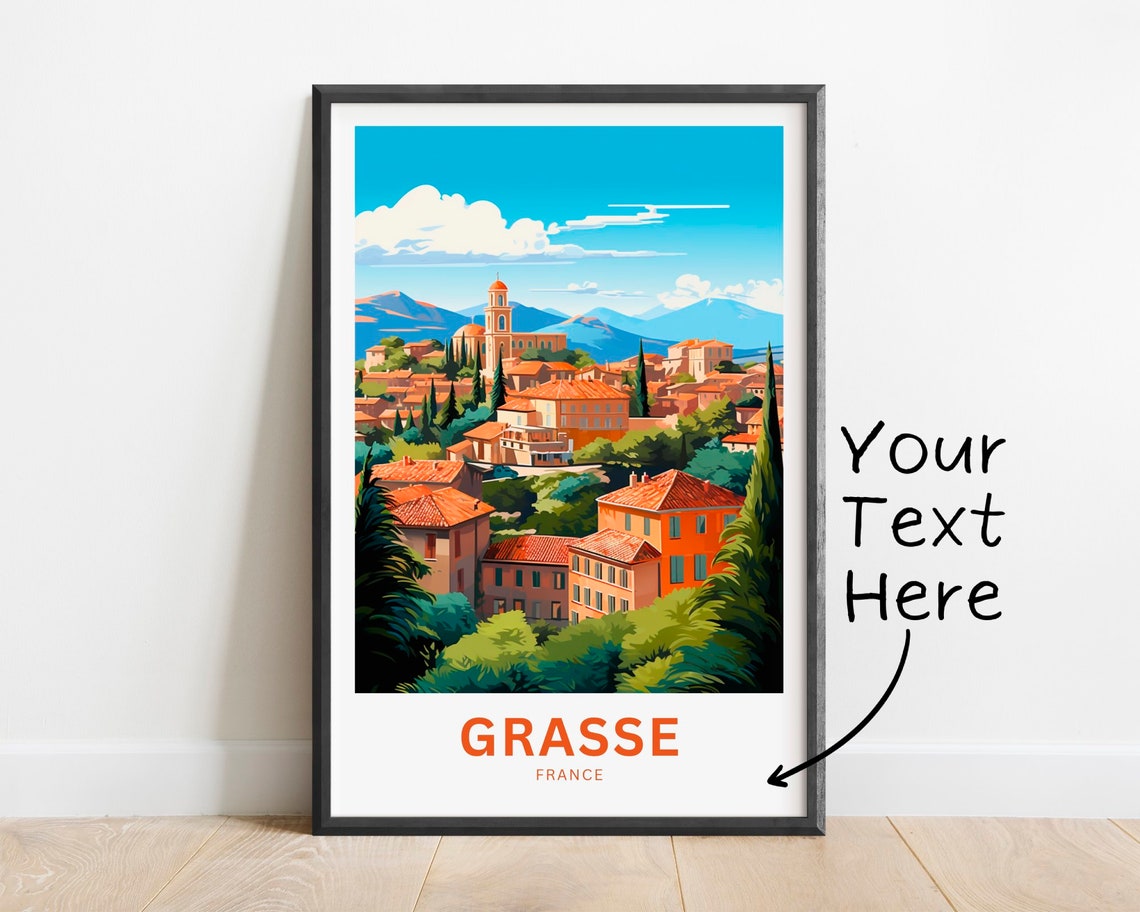 Grasse France Provence Old Town Cypress Bell Tower View Poster