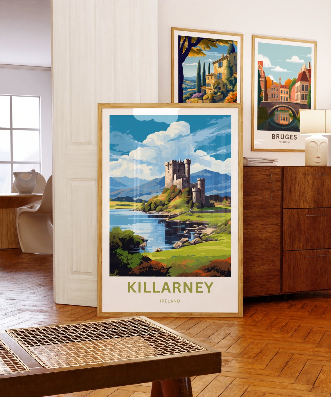 Killarney Ireland Castle Lake Serene Personalized Travel Poster - Image 5