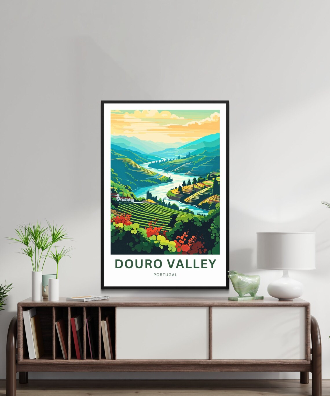 Personalized Beautiful Douro Valley Portugal Vineyard Poster - Image 2