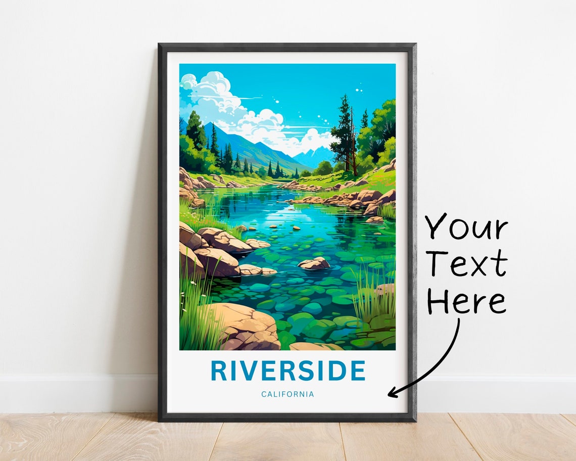 Personalized Riverside California Crystal Clear River Poster