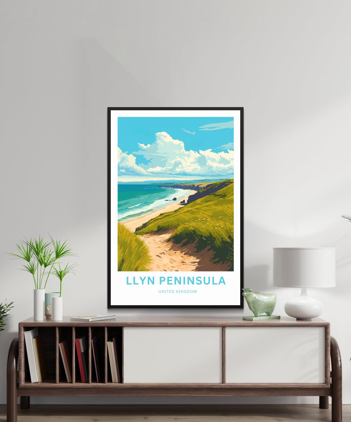 Llyn Peninsula United Kingdom Grassy Cliff Coastal Walk Poster - Image 2