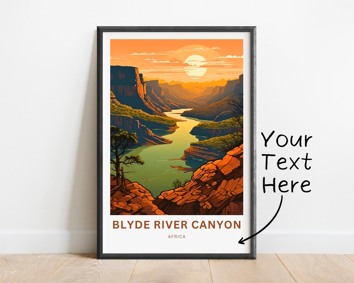 Blyde River Canyon South Africa Sunset Personalized Travel Poster