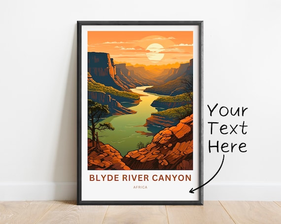 Blyde River Canyon South Africa Sunset Personalized Travel Poster