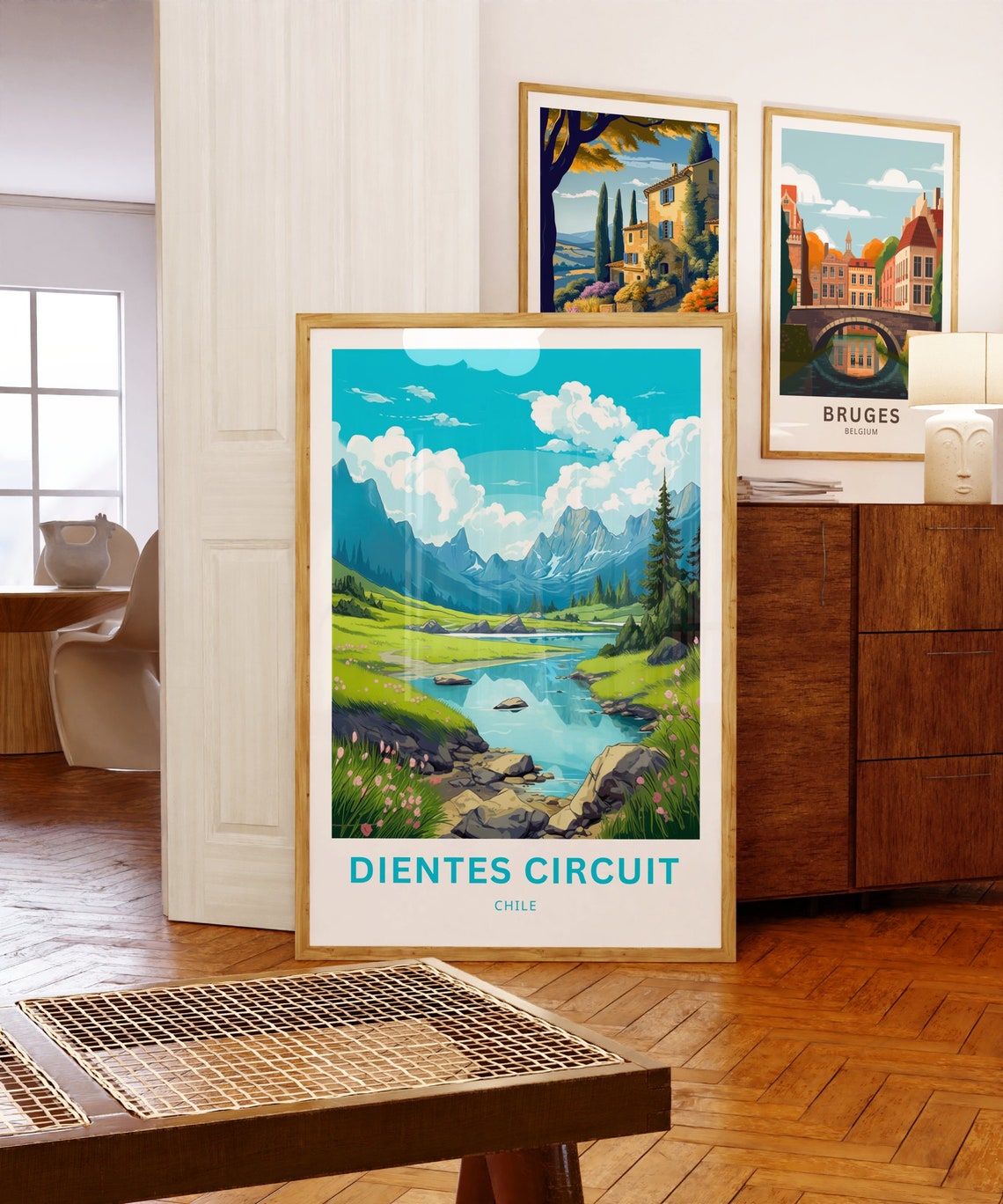 Personalized Dientes Circuit Trek Circuit Travel Print Dientes Circuit Trek Circuit Poster Chile Wall Art Framed Present Gift Chile Present - Image 5