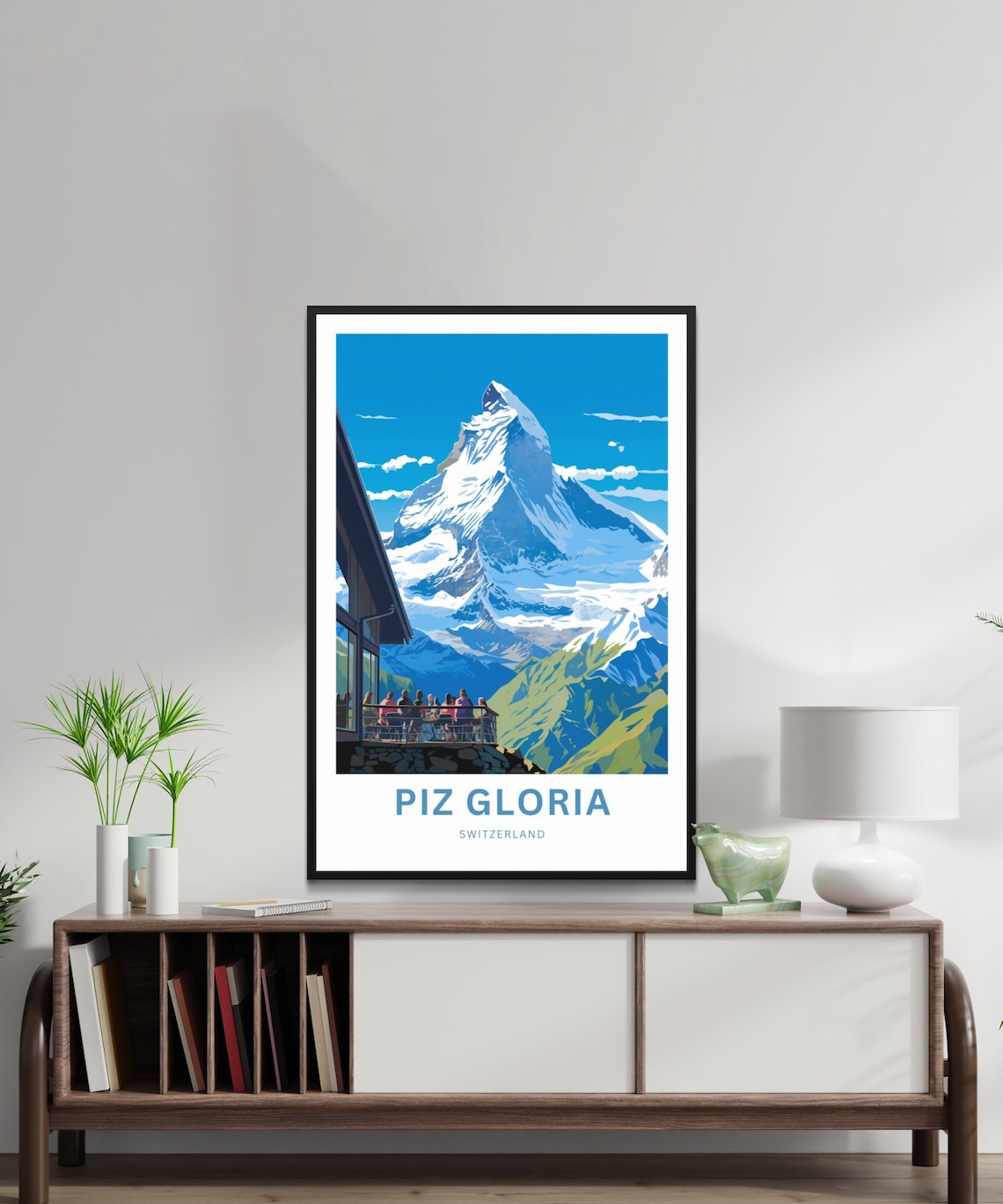 Piz Gloria Switzerland Revolving Restaurant Alpine Terrace Poster - Image 2