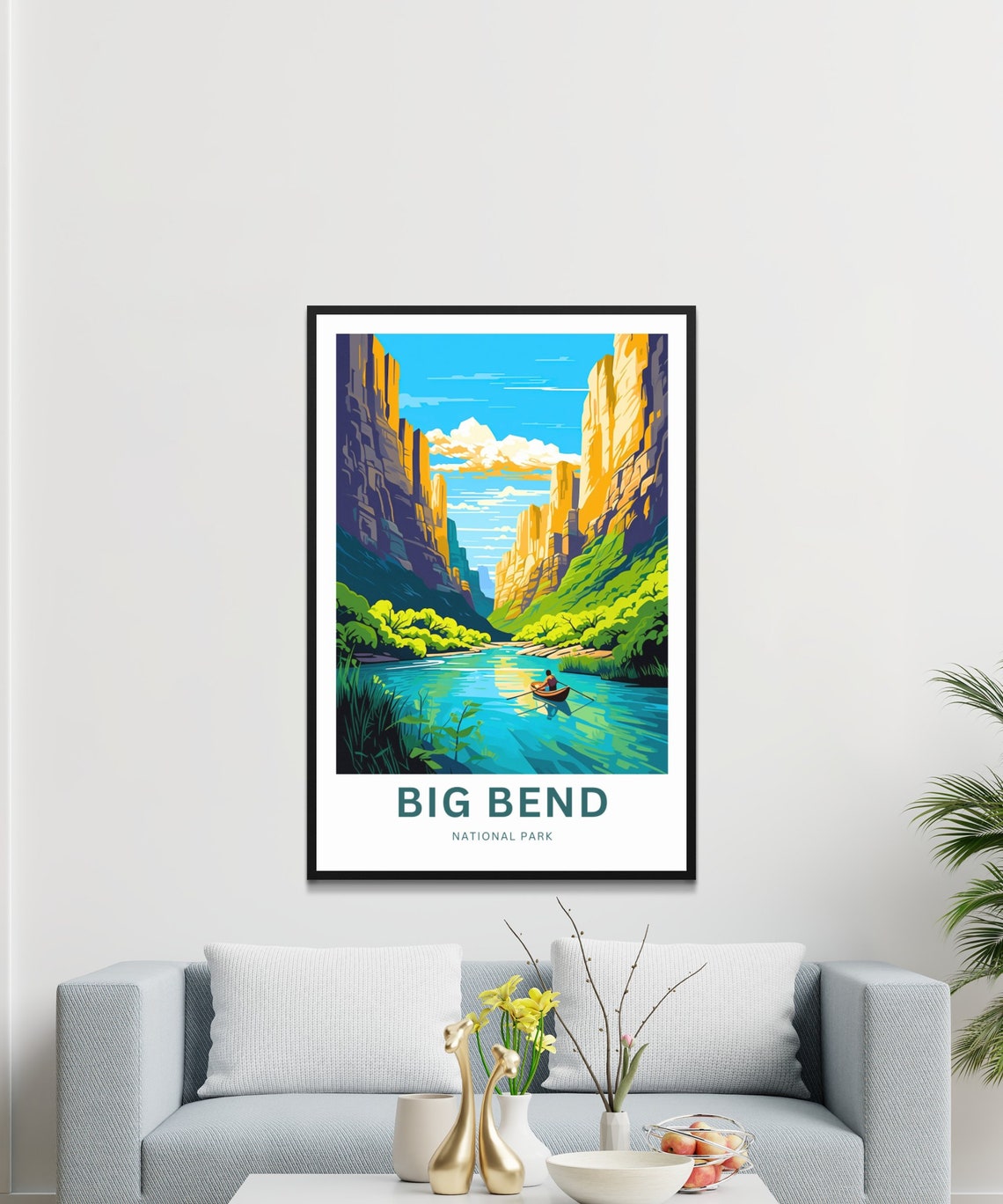 Big Bend National Park Canoe River Canyon Adventure Travel Poster - Image 3