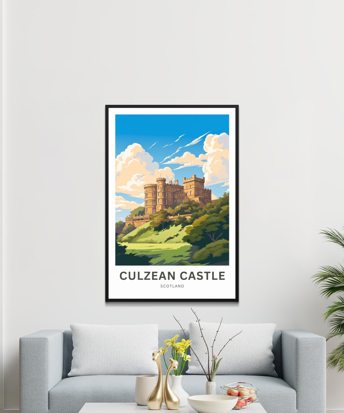 Culzean Castle Scotland Autumn Light Stone Towers View Poster - Image 2