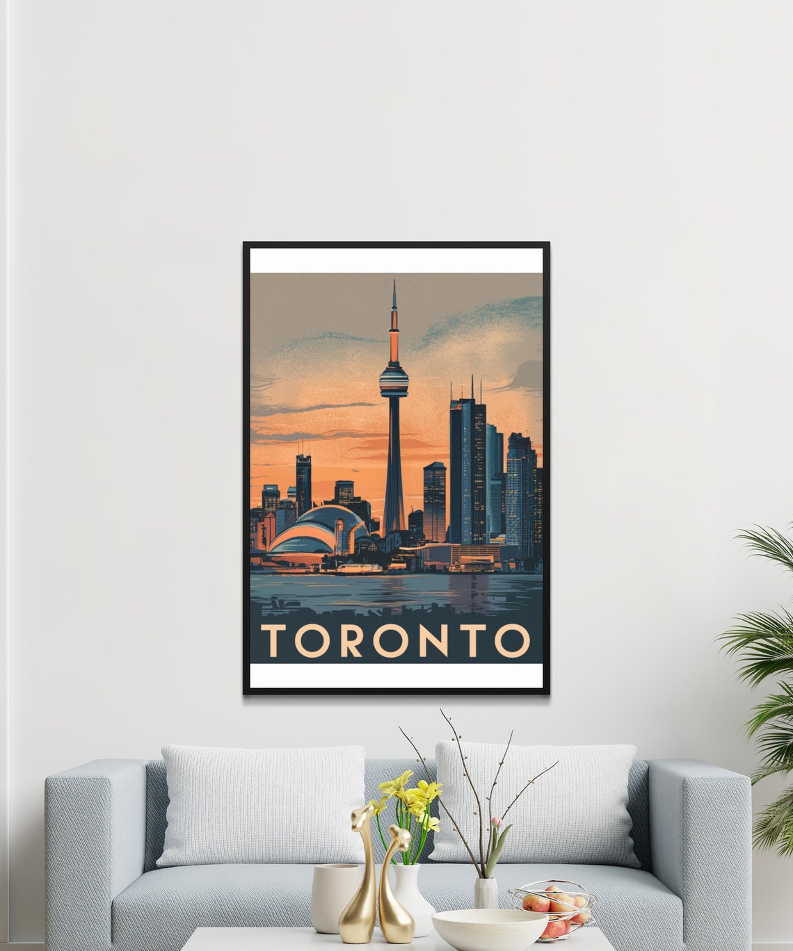 Toronto Canada Sunset Skyline Dome Stadium Vintage Travel Poster - Image 4