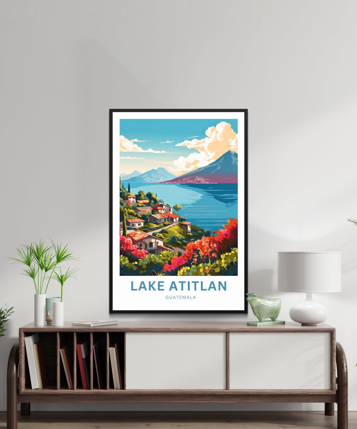 Personalized Lake Atitln Travel Print Lake Atitln Poster Guatemala Wall Art Framed Present Gift Mexico Present - Image 3
