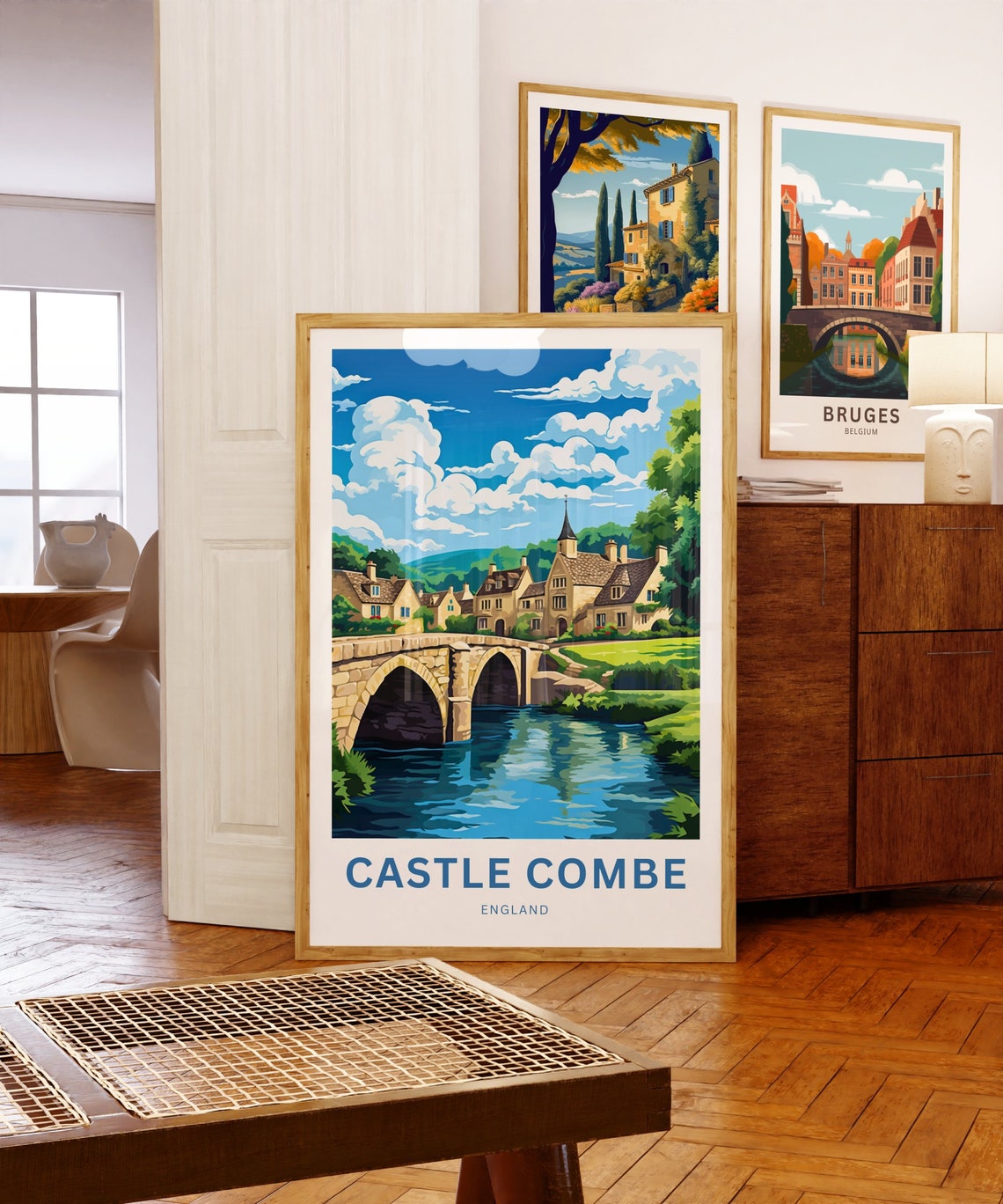Castle Combe England Stone Bridge Village Personalized Art Poster - Image 5