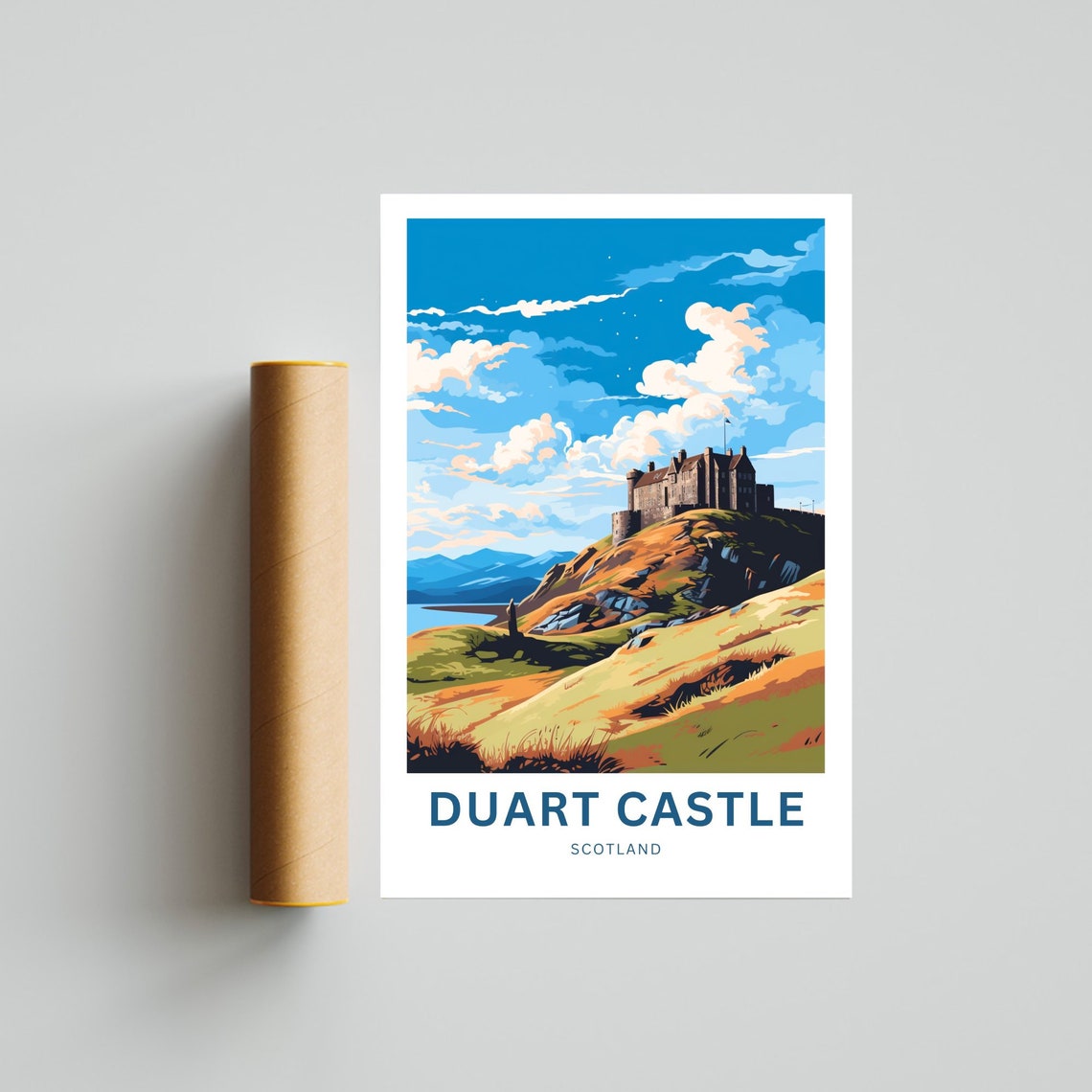 Duart Castle Scotland Castle Hill Personalized Custom Poster - Image 4
